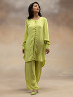 Women Lime Green Kurta Co-Ord Set