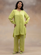 Women Lime Green Kurta Co-Ord Set