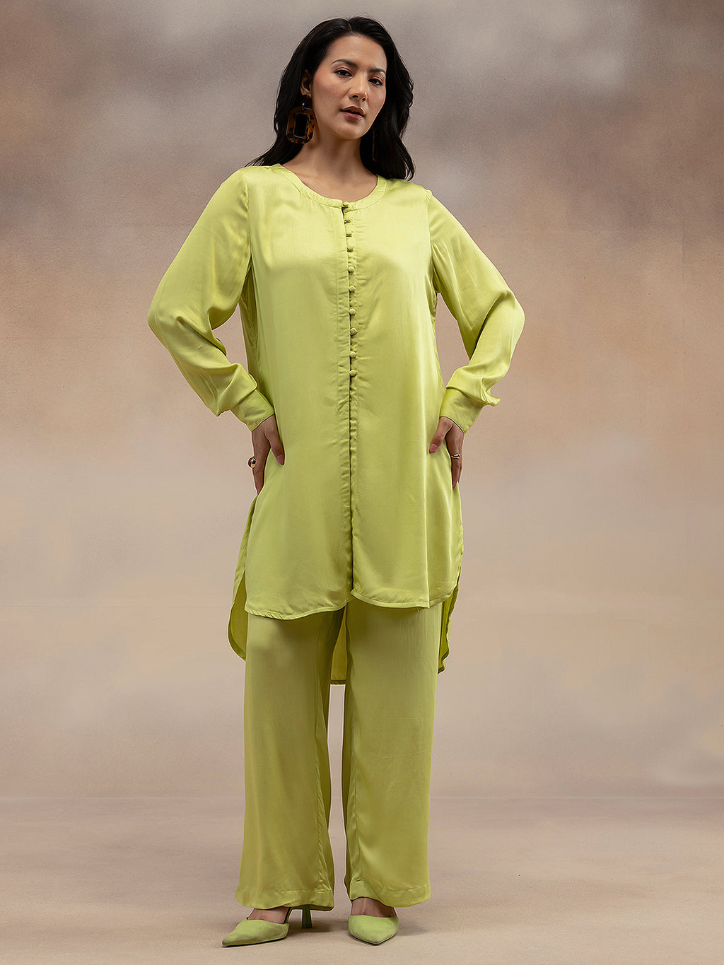 Women Lime Green Kurta
