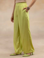 Women Lime Green Kurta Co-Ord Set