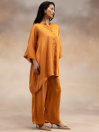 Women Rust Modal Oversized Shirt