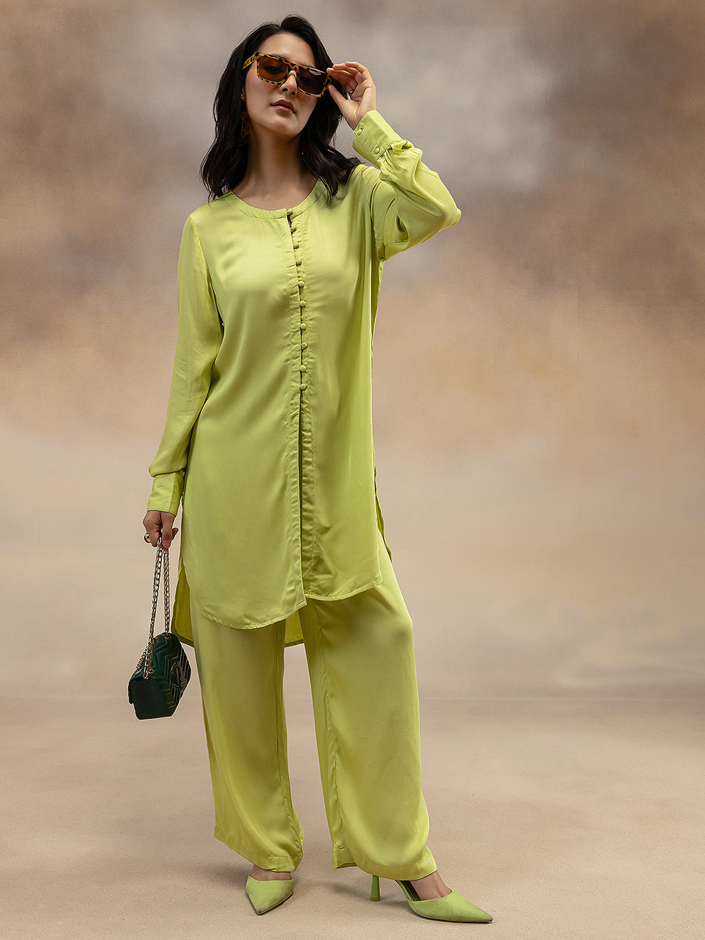 Women Lime Green Kurta