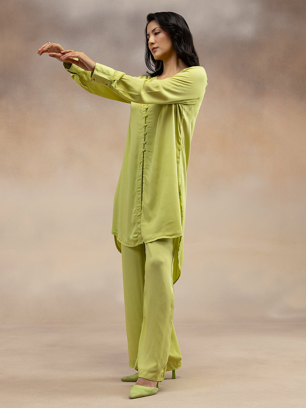 Women Lime Green Kurta