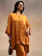 Women Rust Modal Oversized Shirt